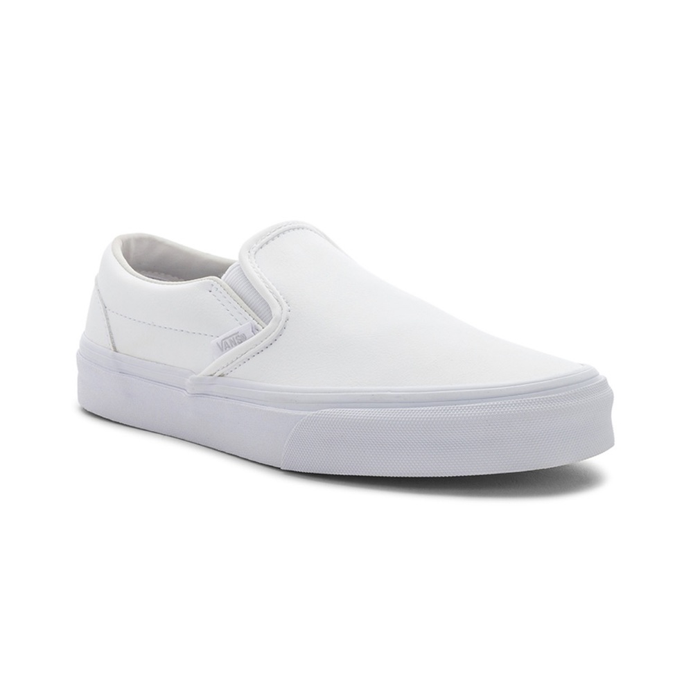 white slip-on vans